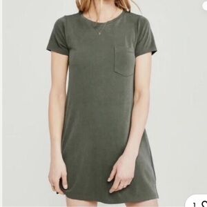 Olive green t-shirt dress